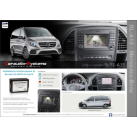 Nachrüstsatz Rückfahrkamera für Mercedes Vito Typ W447 mit Audio15 und Heckklappe, Kamera im Heckklappentaster/Griff (VSC-E-ME15)