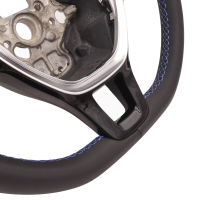 Retrofit kit flattened leather - multifunction steering wheel with shift paddles for VW T6 (complete set for retrofitting for vehicles with plastic steering wheel)