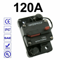 stroomonderbreker 120A, 12-48 volt, waterdicht