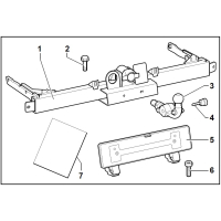 Retrofit kit original VW bicycle carrier preparation trailer hitch including electrical kit for VW ID.3 (only suitable for bicycle carriers)