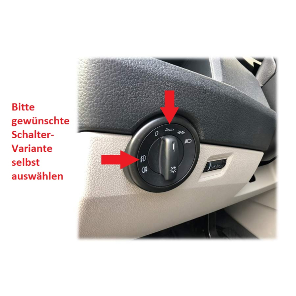 Lichtschalter für Volkswagen T6, Ausführung mit Nebelscheinwerfern / ohne AUTO-Licht