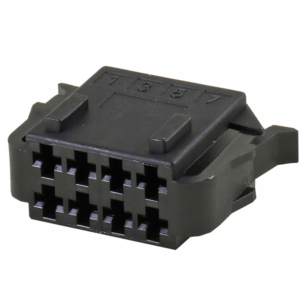Stecker Flachkontaktgehaeuse mit Kontaktverriegelung 1J0972724, schwarz