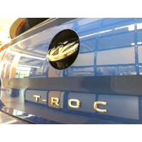 VW T-Roc Rückfahrkamera / Rear View Nachrüstpaket, Variante Low mit statischen Hilfslinien, neues VW-Logo-Emblem