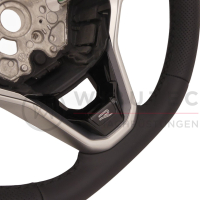 VW R Line multifunctioneel stuur met schakelpaddles, knoppen voor GRA, zwarte stiksels, geperforeerd leer, 3G0419089CC