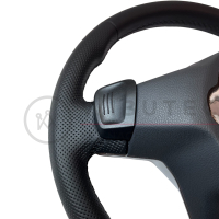 VW R Line multifunctioneel stuur met schakelpaddles, knoppen voor GRA, zwarte stiksels, geperforeerd leer, 3G0419089CC