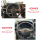 Retrofit kit flattened leather - multifunction steering wheel with shift paddles for VW T6 (complete set for retrofitting for vehicles with plastic steering wheel), seam color black/truffle, buttons without GRA