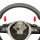Retrofit kit flattened leather - multifunction steering wheel with shift paddles for VW T6 (complete set for retrofitting for vehicles with plastic steering wheel), seam color black/truffle, buttons without GRA