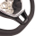 Retrofit kit flattened leather - multifunction steering wheel with shift paddles for VW T6 (complete set for retrofitting for vehicles with plastic steering wheel), seam color black/truffle, buttons without GRA