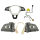 Retrofit kit flattened leather - multifunction steering wheel with shift paddles for VW T6 (complete set for retrofitting for vehicles with plastic steering wheel), seam color black/truffle, buttons without GRA