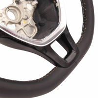 Retrofit kit, flattened leather - multifunction steering wheel for VW T6 (complete retrofit kit for vehicles with plastic steering wheel) -no, order GRA retrofit kit (operation via GRA lever)