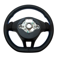Комплект дооснащения, матовая кожа - многофункциональное рулевое колесо для VW T6 (полный комплект дооснащения для автомобилей с пластиковым рулевым колесом) -Да, ГРА установлена ​​на подрулевом переключателе