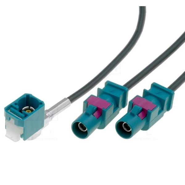 Antenne-adapter 2x Fakra-stekker naar Fakra-bus afzonderlijk, 0,25 cm lang