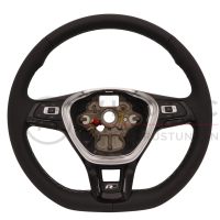 Steering wheel heating VW Golf 7 up to model year 2018, complete set for retrofitting, steering wheel without shift paddles (Tiptronic) - seam color silver