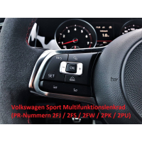 Nachrüstsatz GRA - Geschwindigkeitsregelanlage VW Golf 7 ab 30.07.2018 mit Multifunktionslenkrad beheizt (PR-Nr. 2ZW), Variante 2 - GRA wird online mittels Aktivierungsdokument mit Lizenzschutz codiert