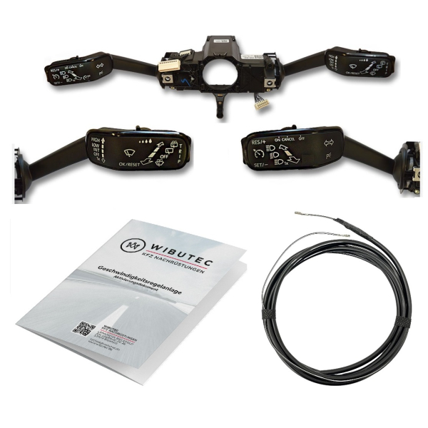 Retrofit kit GRA - cruise control system VW Golf 7 Variant WITHOUT multifunction steering wheel with automatic transmission up to and including model year 2018, variant 1 - GRA is coded manually according to instructions