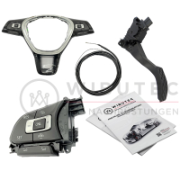 Uitbreidingsset GRA cruise control-systeem VW T-Roc type A11 zonder snelheidsbegrenzer vanaf 30 juli 2018 met standaard MFL (PR nr. 1XX, 2ZH), variant 2 - GRA wordt online gecodeerd met behulp van een activeringsdocument met licentiebescherming