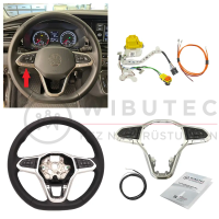 VW T6.1 retrofit kit leather multifunction steering wheel...