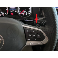 VW T6.1 Nachrüstset Leder Multifunktionslenkrad Standard ohne Schaltwippen und ohne Bedientasten für Geschwindigkeitsregelanlage