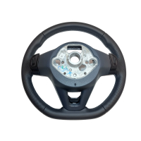 VW T6.1 retrofit kit leather multifunction steering wheel standard without shift paddles including control buttons for GRA (GRA already installed on the steering column switch)