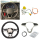 VW T6.1 retrofit kit leather multifunction steering wheel standard without shift paddles including control buttons for GRA (GRA already installed on the steering column switch)