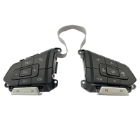 VW T6.1 retrofit kit leather multifunction steering wheel with perforated leather and shift paddles including control buttons for cruise control system (GRA already installed on the steering column switch)