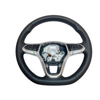 VW T6.1 retrofit kit leather multifunction steering wheel with perforated leather and shift paddles including control buttons for cruise control system (GRA already installed on the steering column switch)