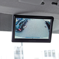 AMPIRE TFT monitor 12.7cm (5) with 2 inputs and adhesive/suction cup mount