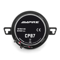 AMPIRE coaxial speakers without grille, 87mm (pair)