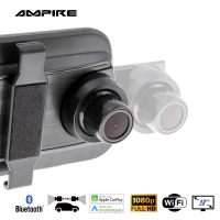AMPIRE smartphone mirror monitor 22.9cm (9") with AHD dual dashcam & RFK function