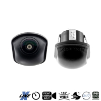 AMPIRE mini-kleurenachteruitkijkcamera, basis met 155°, inclusief camera-ingang aan de voorkant