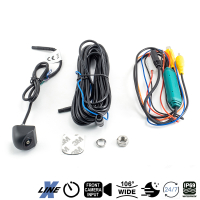AMPIRE Mini color rear view camera, substructure with 106° lens, front camera input