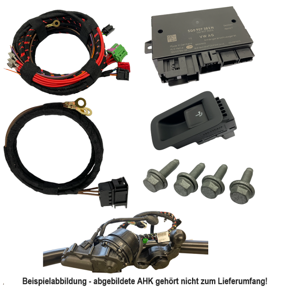 VW Tiguan AD1, AX1 und BW2 Allspace Anschlusspaket für schwenkbare Anhängerkupplung, bestehend aus Kabelsatz, Steuergerät, Taster und Schrauben