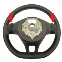 VW multifunction steering wheel with shift paddles, buttons for GRA and speed limiter, grey stitching, 2K5419091B ZPM