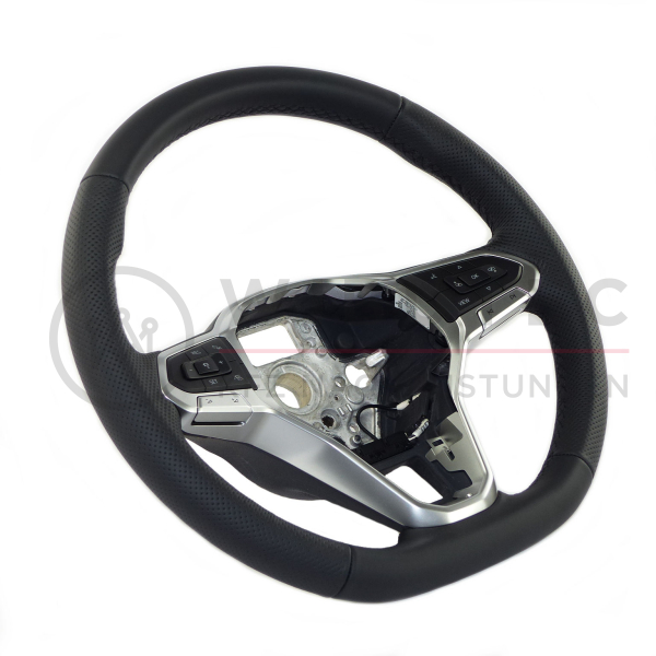 VW multifunctioneel stuur met schakelpaddles, knoppen voor ACC, stikselkleur zwart, geperforeerd leer, 3G0419089BD