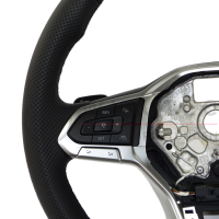 VW multifunctioneel stuur met schakelpaddles, knoppen voor ACC, stikselkleur zwart, geperforeerd leer, 3G0419089BD