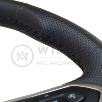 VW multifunctioneel stuur met schakelpaddles, knoppen voor ACC, stikselkleur zwart, geperforeerd leer, 3G0419089BD