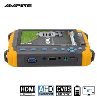 AMPIRE Test-Monitor 12.7cm (5), CVBS, AHD, HDMI, VGA, TVI und CVI Eingänge