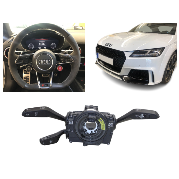 Retrofit kit for retrofitting a cruise control system including speed limiter in the Audi TT 8S FV with DSG transmission, vehicle without lane departure warning system (PR number 6I0)