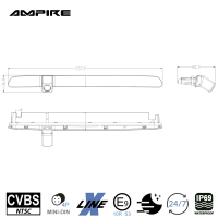 Камера заднего вида AMPIRE для VW T6 / T6.1 с задней дверью, с регулируемой камерой