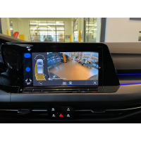 Ombouwset originele Volkswagen achteruitkijkcamera voor VW Golf 8 Variant en Alltrack, inbedrijfstelling mogelijk zonder SVM, instap infotainment (PR-nummer: I8Q), camera incl. sproeierkop + Y-waterslang