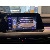 Ombouwset originele Volkswagen achteruitkijkcamera voor VW Golf 8 Variant en Alltrack, inbedrijfstelling mogelijk zonder SVM, instap infotainment (PR-nummer: I8Q), camera incl. sproeierkop + Y-waterslang