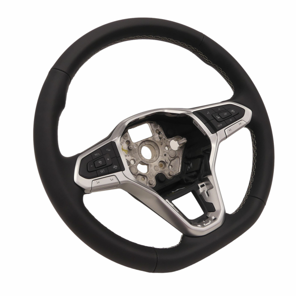 Original Volkswagen ACC multifunction steering wheel in imitation leather with gray stitching, 2GJ419089H ZEG