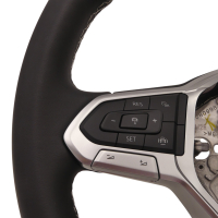 Original Volkswagen ACC multifunction steering wheel in imitation leather with gray stitching, 2GJ419089H ZEG