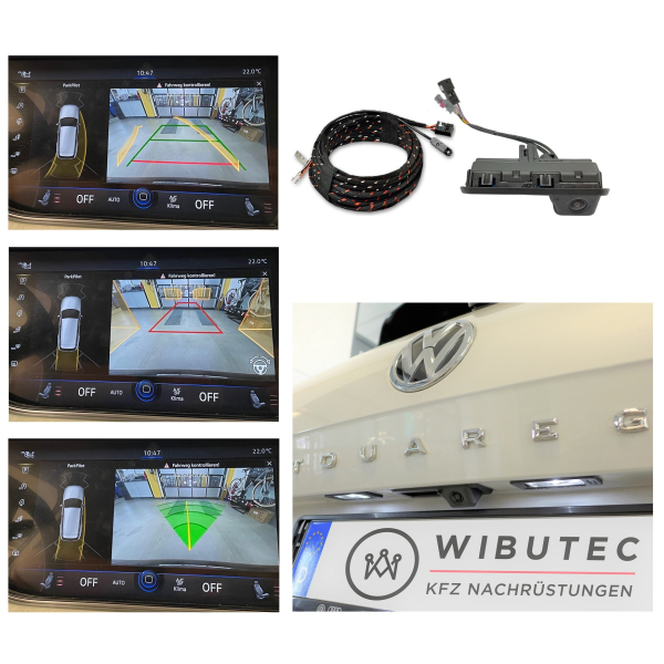 VW Touareg CR High Rückfahrkamera Rear View Nachrüstpaket, standard Hinterachse