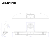 AMPIRE camera (AHD) FORD Transit 7e generatie met dak H2 (jaar 2014-2019)