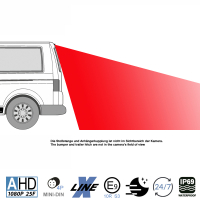 AMPIRE Kamera (AHD), für Volkswagen T5 mit Heckklappe (kein Hochdach) und VW T6 sowie T6.1 mit Hochraumdach