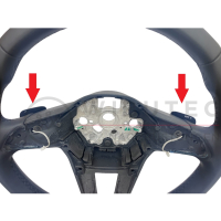Original Volkswagen leather steering wheel, black stitching, with shift paddles (without buttons and covers)