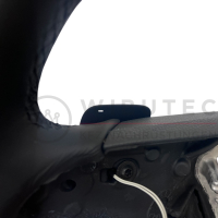 Original Volkswagen leather steering wheel, black stitching, with shift paddles (without buttons and covers)