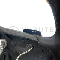 Original Volkswagen leather steering wheel, black stitching, with shift paddles (without buttons and covers)