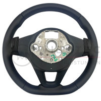Original Volkswagen leather steering wheel, black stitching, with shift paddles (without buttons and covers)